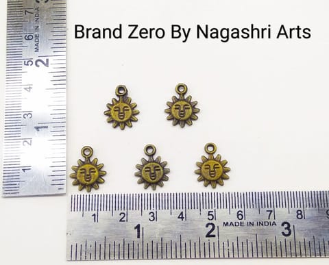 Brand Zero Sun  Metal charms - Pack of 5 pcs