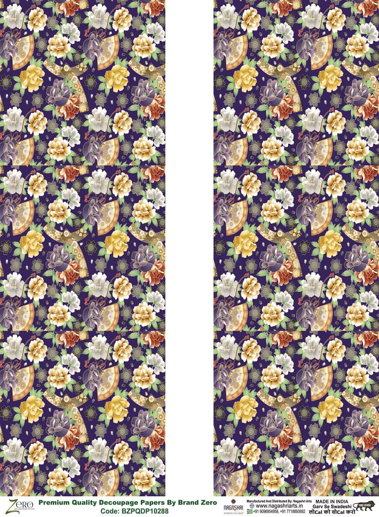 Brand Zero Premium Quality Decoupage Paper Pack of Two - Design Code: BZPQDP10288