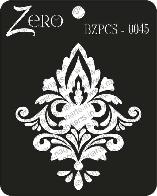 Brand Zero Pratibimb Craft Stencil - Code: BZPCS-0045 - Damask Design 4 Stencil