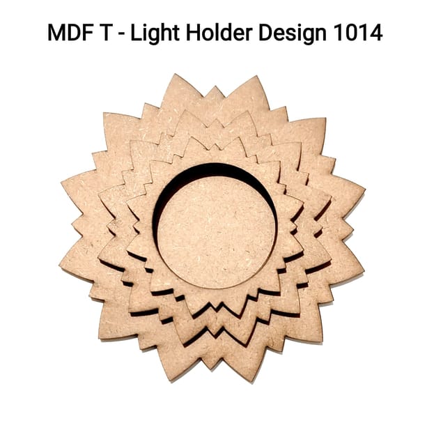 Brand Zero MDF Tea Light Holder Triple Layer - Design BZMDFTEALHDTL1014