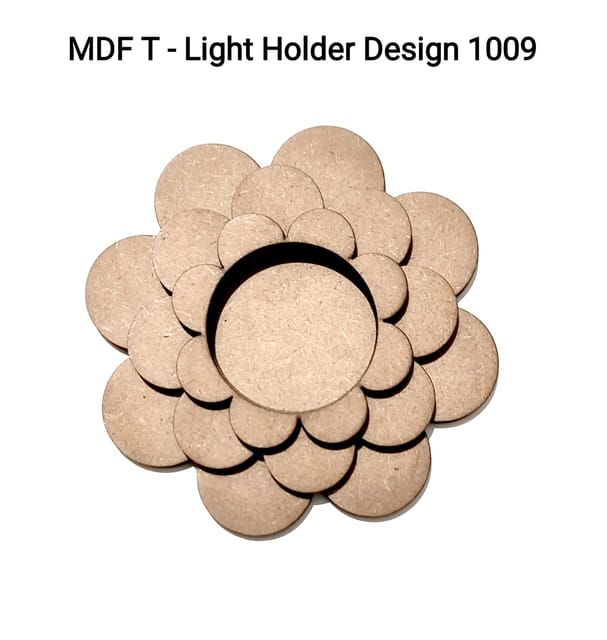Brand Zero MDF Tea Light Holder Triple Layer - Design BZMDFTEALHDTL1009