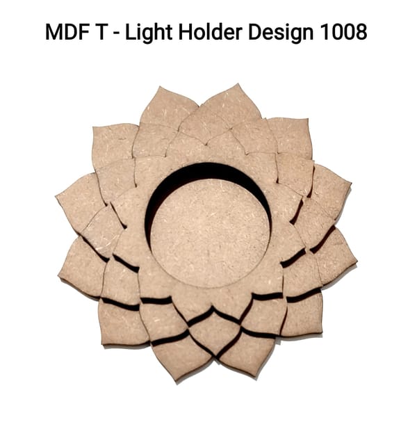 Brand Zero MDF Tea Light Holder Triple Layer - Design BZMDFTEALHDTL1008