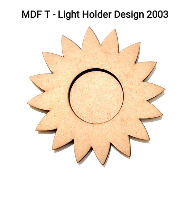 Brand Zero MDF Tea Light Holder Double Layer - Design BZMDFTEALHDDL2003