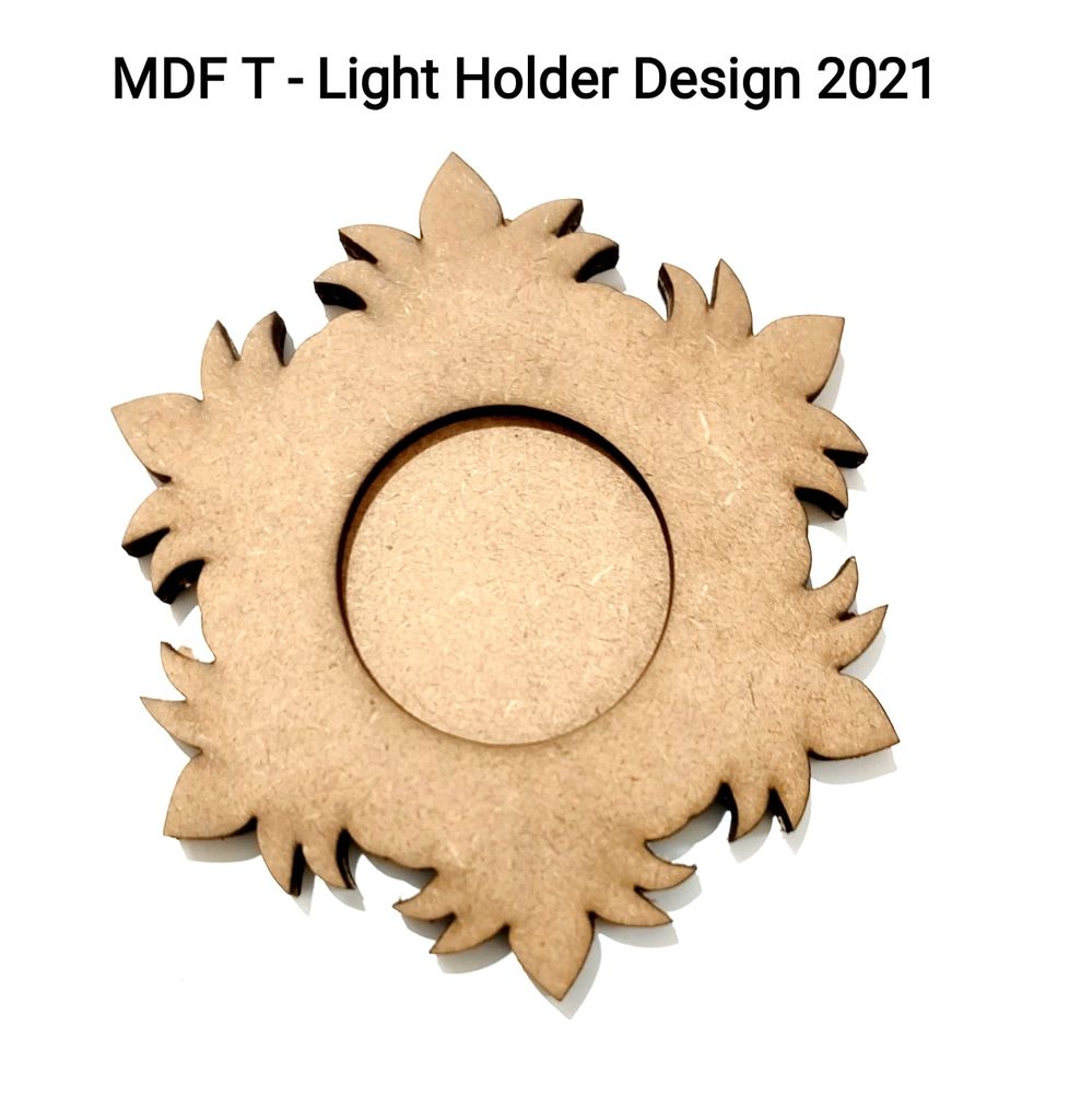Brand Zero MDF Tea Light Holder Double Layer - Design BZMDFTEALHDDL2021