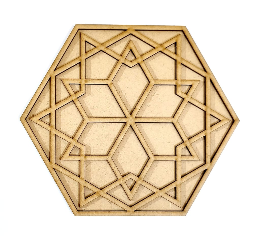 Brand Zero Double Layer MDF Rangoli Base - Design 1039 - Select Your Preference Of Size & Thickness