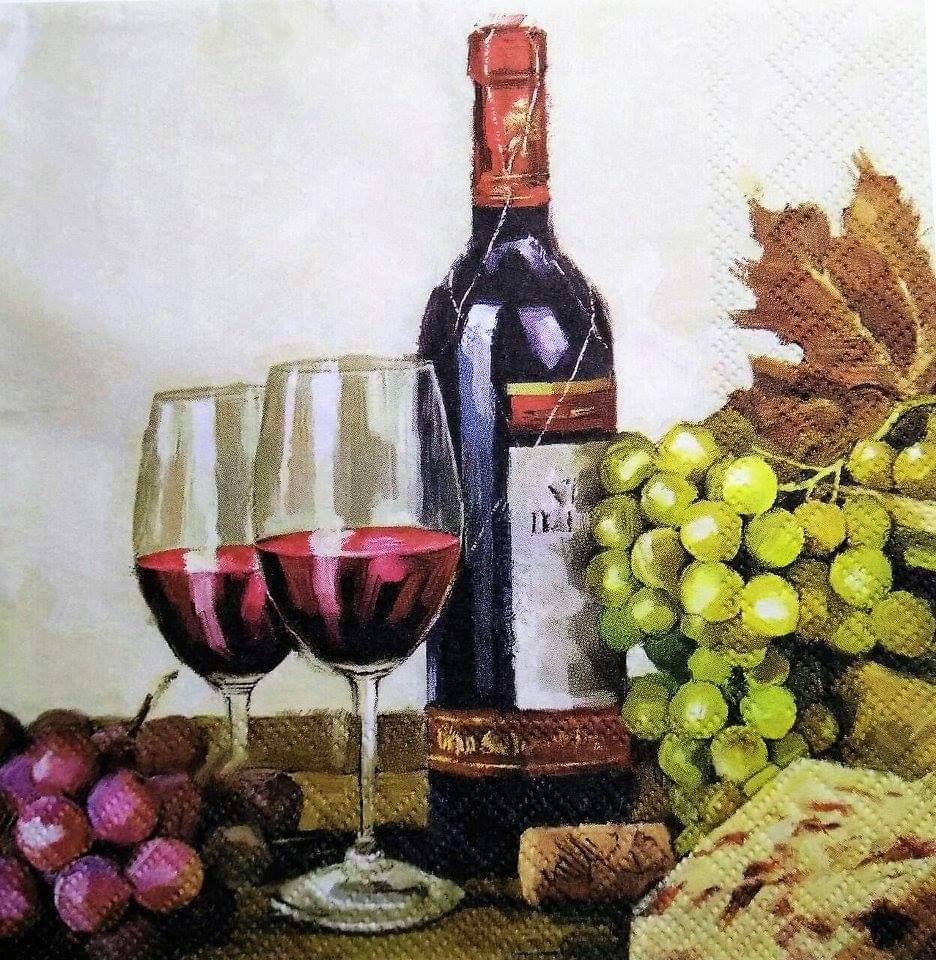 Decoupage Napkin / Tissue papers - Wines