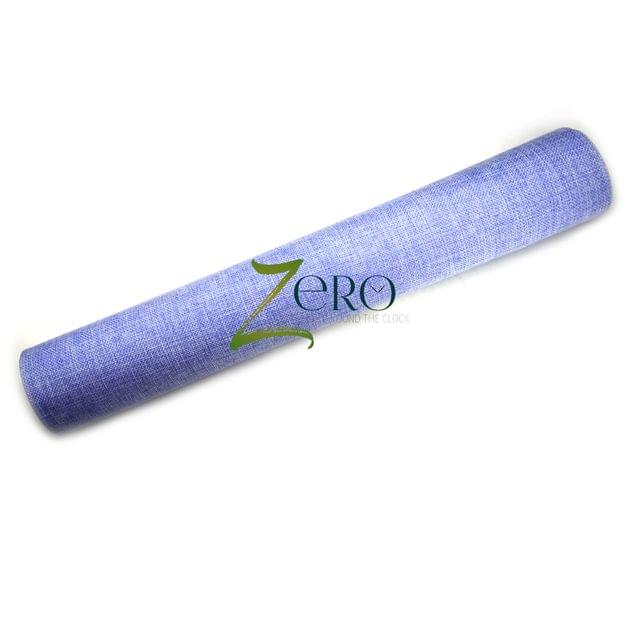 Natural Jute Burlap Mesh Fabric Sheet Roll -  19 Inches By 197 Inches - Royal Blue Color