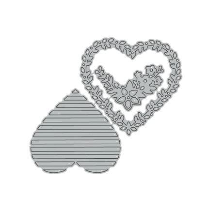 Brand Zero Die - Layers Of Love Hear Flower Metal Cutting Dies 10.2 x 5.6 CM