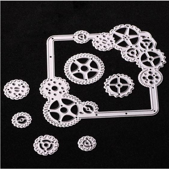 Brand Zero Die - Steampunk Gears And Frame Metal Cutting Dies 10.5 x 11.0 CM