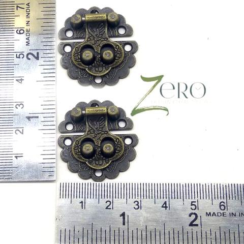 Brand Zero Vintage Metal Charms - Lock Design 4 - Pack of 2 Pcs - 30mm*30mm*6mm